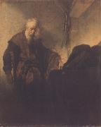 REMBRANDT Harmenszoon van Rijn, St paul at his Writing-Desk (mk33)